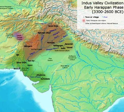 indus valley civilization map Harappan Civilization Geographical Extent Objective Ias indus valley civilization map